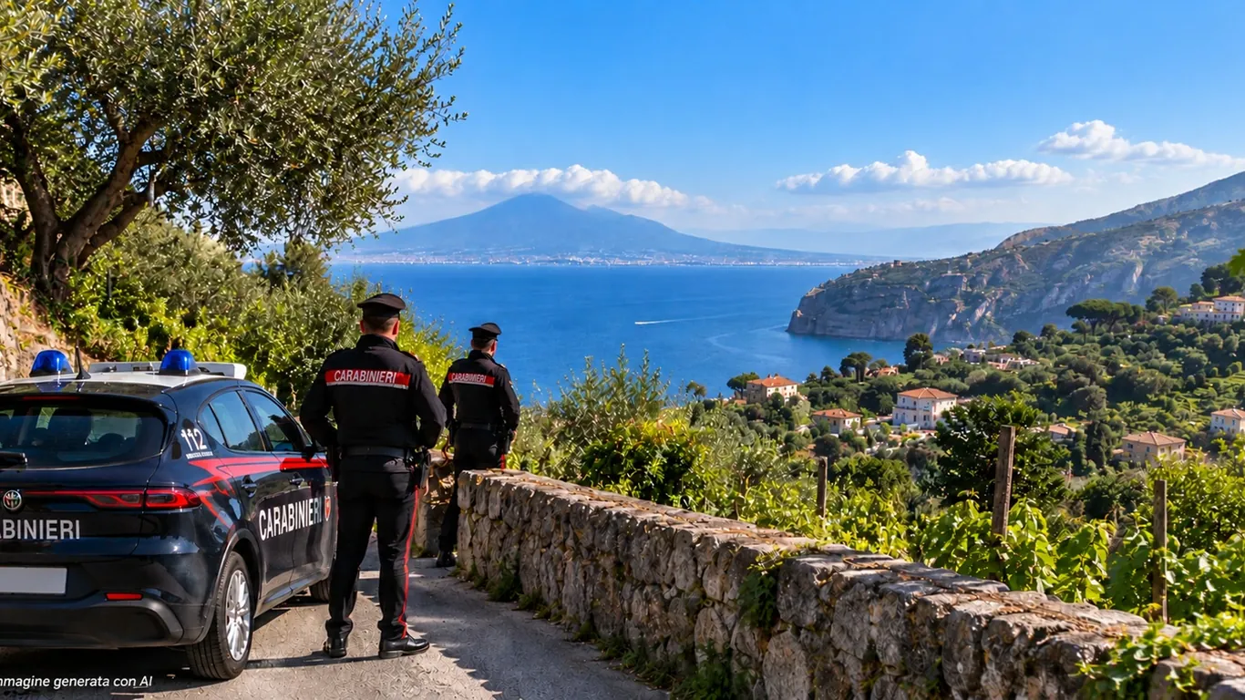Vico Equense, droga nascosta tra case e terreni: marijuana e piante alte tre metri, un arresto