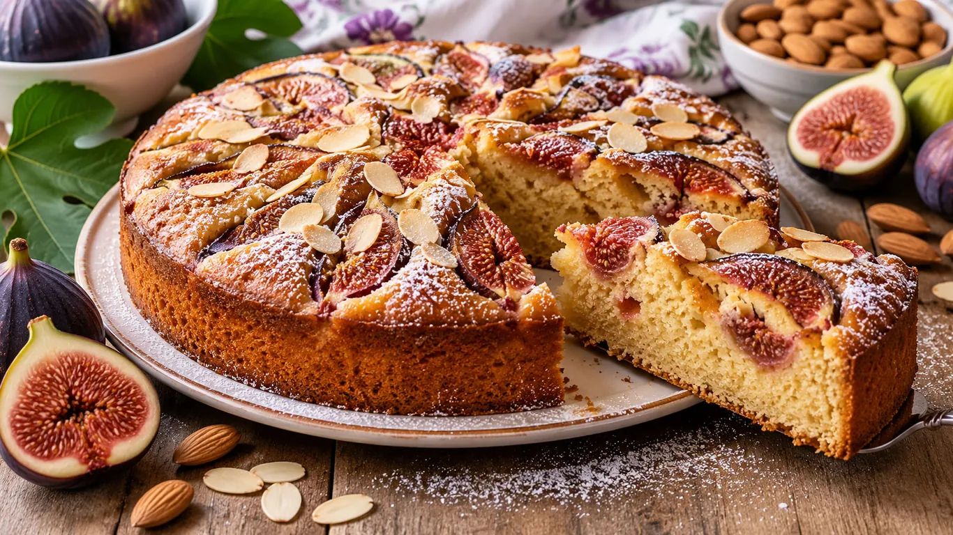 Torta di fichi e mandorle, il dolce soffice di settembre che si prepara in pochi minuti