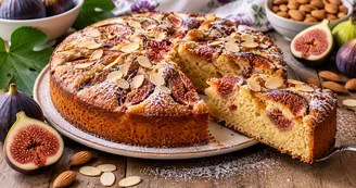 Torta di fichi e mandorle, il dolce soffice di settembre che si prepara in pochi minuti