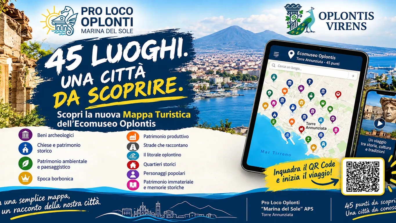 Torre Annunziata da scoprire: 45 luoghi nella nuova mappa digitale dell'Ecomuseo