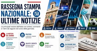 Rassegna stampa di domenica 13 settembre 2026: nave dispersa in Indonesia, caro carburanti e Napoli-Bologna