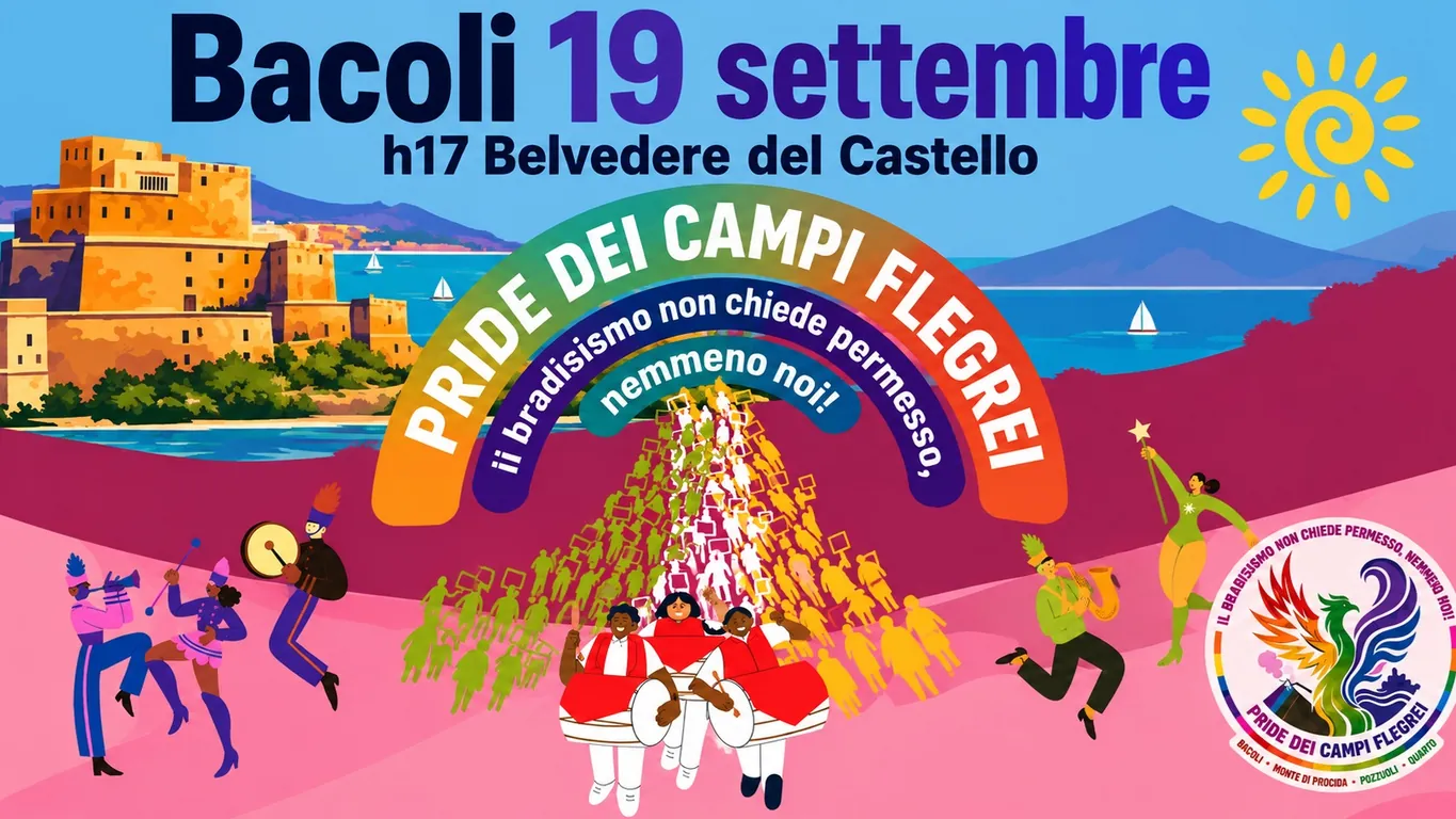 Bacoli, arriva il primo Pride dei Campi Flegrei: corteo tra diritti, inclusione e giustizia sociale