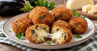 Polpette di melanzane con provola: croccanti fuori e filanti dentro