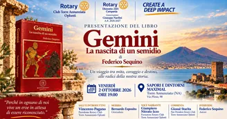 Torre Annunziata, il Rotary presenta “Gemini – La nascita di un semidio” di Federico Sequino