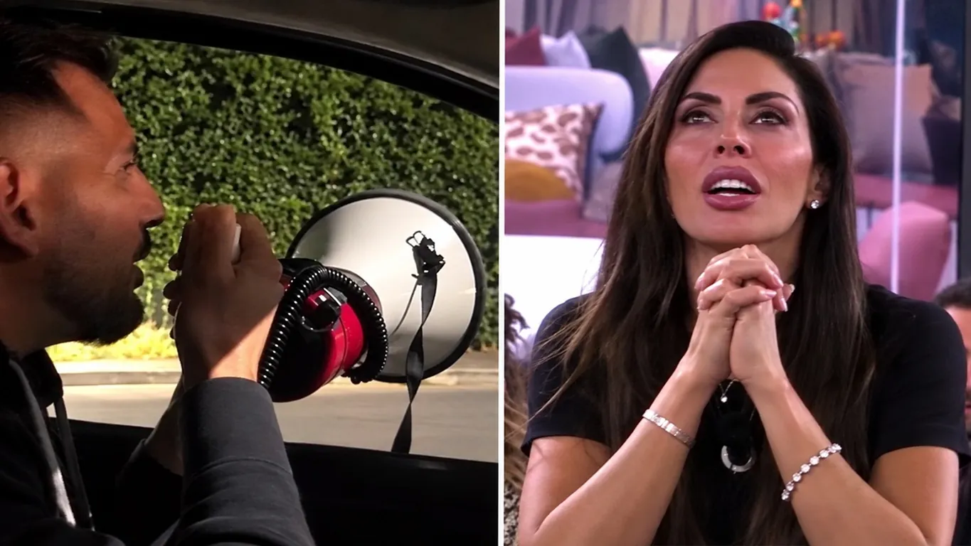 GF Vip, il compagno di Guendalina Tavassi urla col megafono fuori dalla Casa: la reazione della gieffina