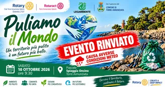 Torre Annunziata, rinviata per maltempo l'iniziativa ambientale “Puliamo il Mondo”