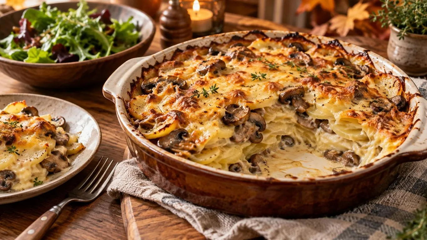 Ricetta del giorno: tortino di patate e funghi, croccante fuori e filante dentro