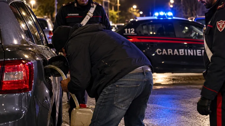 Napoli, sorpreso a rubare gasolio dalle auto in sosta: denunciato 41enne