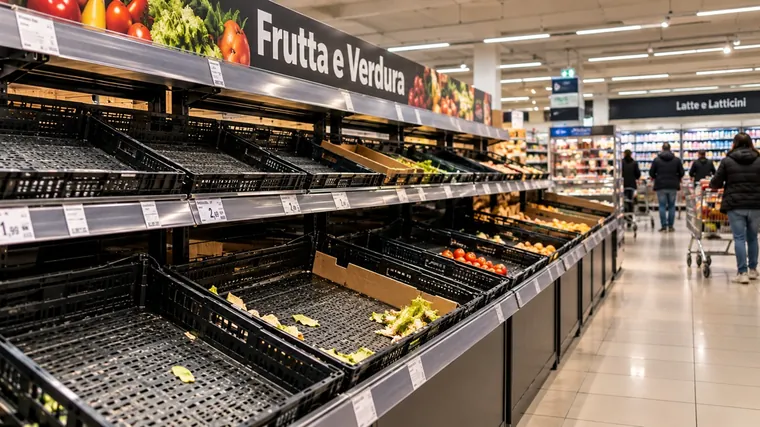Campania, supermercati con gli scaffali vuoti: il blocco dei tir mette in crisi i rifornimenti