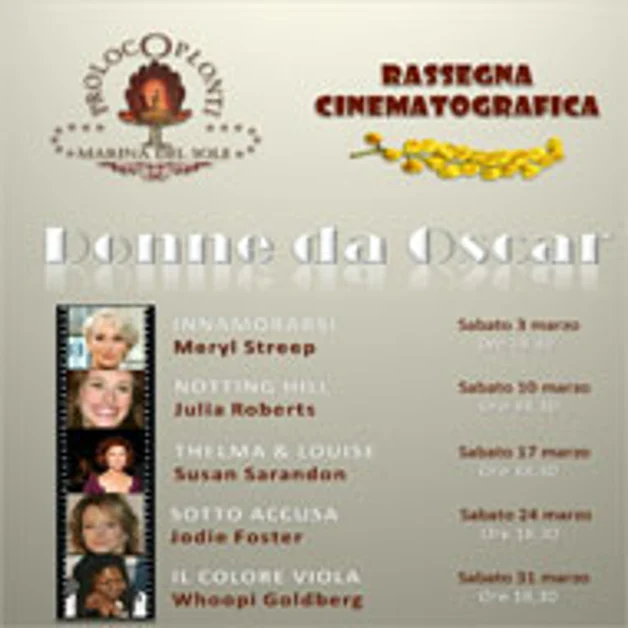 "Donne da Oscar", rassegna cinematografica della Pro Loco