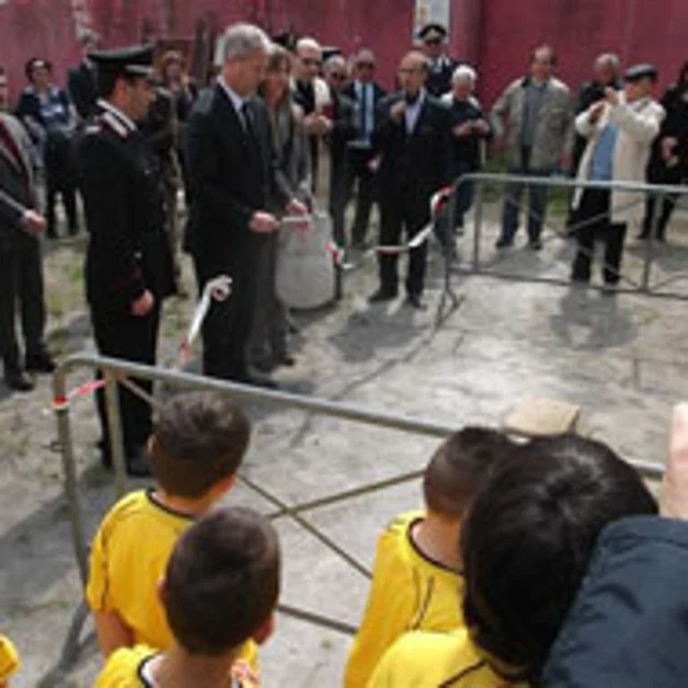 Pompei. Campo "Bellucci", la posa della prima pietra