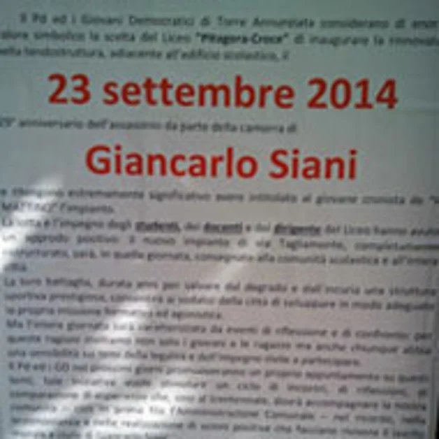 Tendostruttura del Liceo, il Pd: «Evento di enorme valore simbolico»