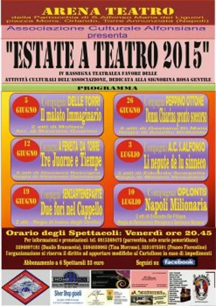 "Estate a Teatro", la IV edizione della rassegna dell'Associazione  Alfonsiana
