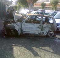 Auto bruciata, carcassa ferma da quindici giorni