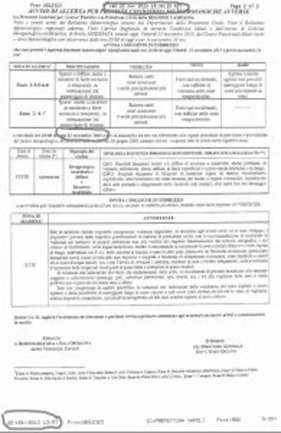 Torre Annunziata - Allerta meteo, sul sito del Comune compare un avviso del novembre 2013!