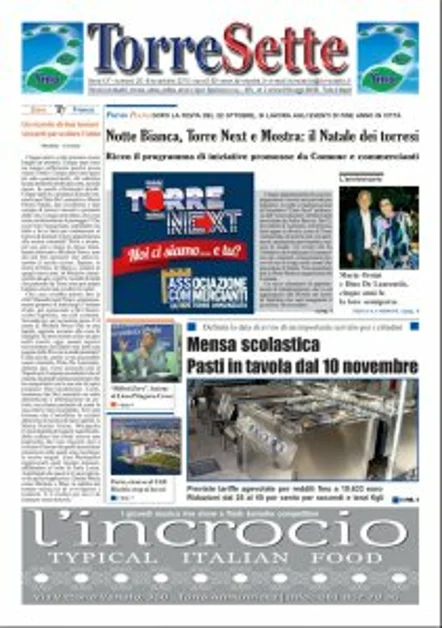 TorreSette in edicola da venerdì 6 novembre 2015