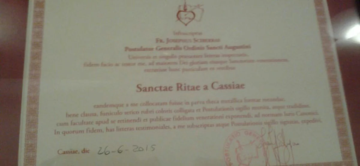 Pompei - Una preziosa reliquia di Santa Rita da Cascia al SS. Salvatore