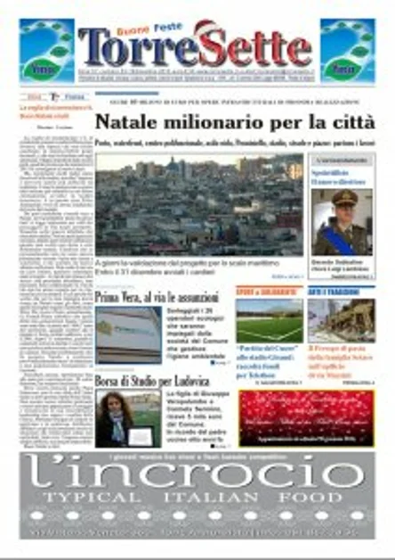 TorreSette in edicola da venerdì 18 dicembre 2015