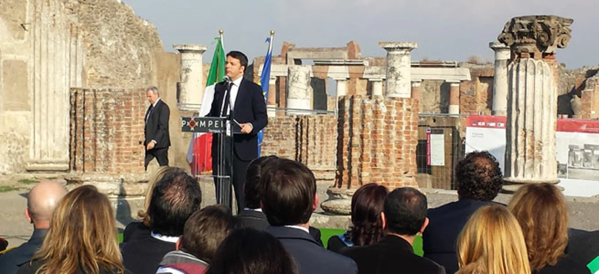 Pompei - Scavi, Renzi: «Entro agosto 2017 celebreremo la fine della stagione del recupero»