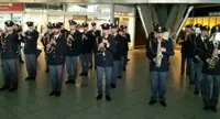 Napoli - Concerto della Fanfara della Polizia di Stato alla Stazione Centrale