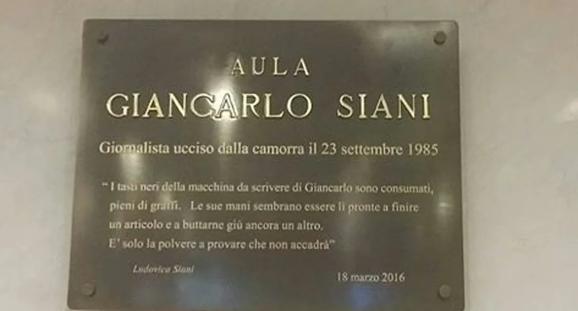 Napoli - L'Aula del Consiglio regionale intitolata a Giancarlo Siani