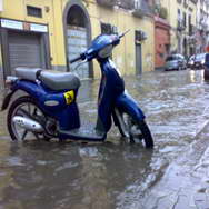 Breve pioggia e la città va in tilt