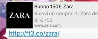 La "bufala" su Whats-App del coupon di Zara del valore di 150 euro  