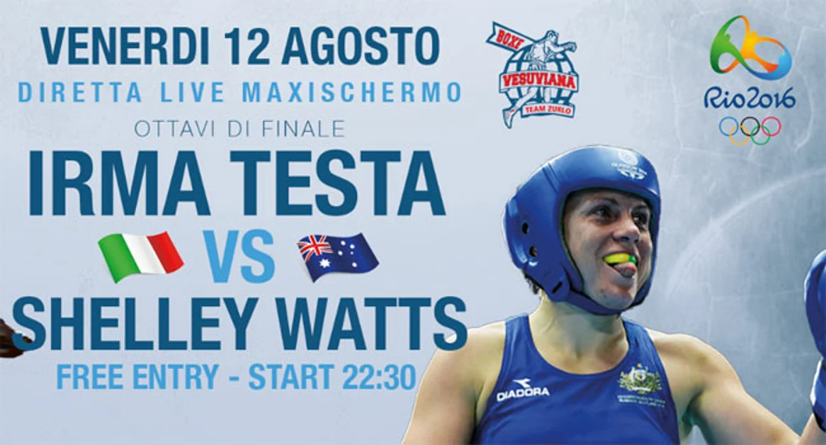 Torre Annunziata - Irma Testa alle Olimpiadi, match su maxischermo alla RenaNera