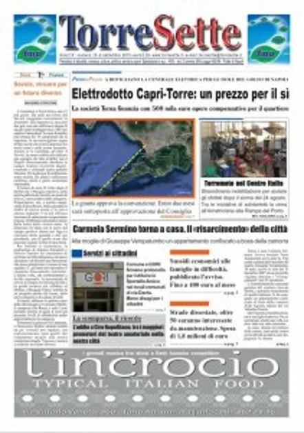 TorreSette in edicola da venerdì 9 settembre 2016
