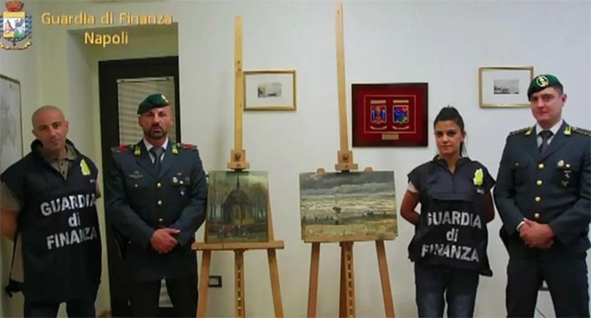 Tele di Van Gogh rubate rinvenute a Castellammare, i dettagli dell'inchiesta