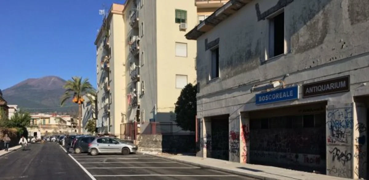 Boscoreale - Nuova area di sosta negli spazi ex Circumvesuviana
