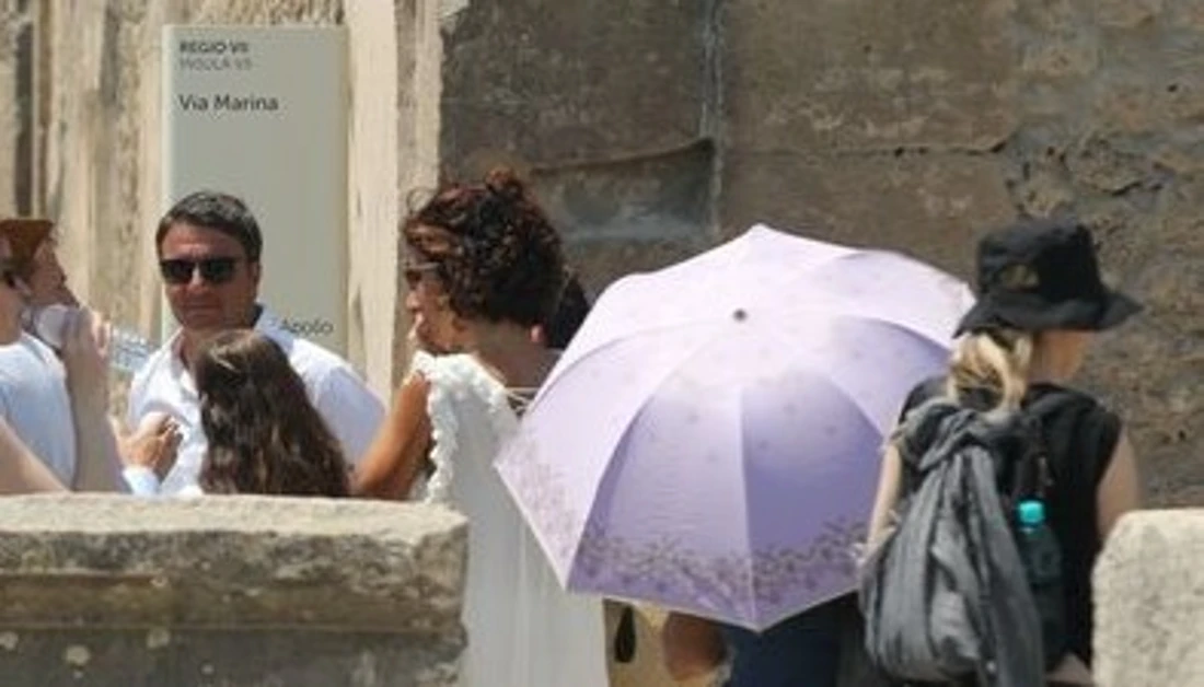 Pompei - Visita agli Scavi dell'ex presidente del Consiglio Matteo Renzi