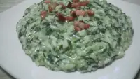 Risotto con speck e spinaci