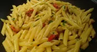 Pasta alla puttanesca con merluzzo