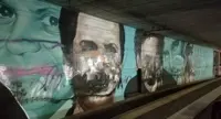 San Giorgio a Cremano - Vandalizzato murale dedicato a Massimo Troisi nella Stazione Circum
