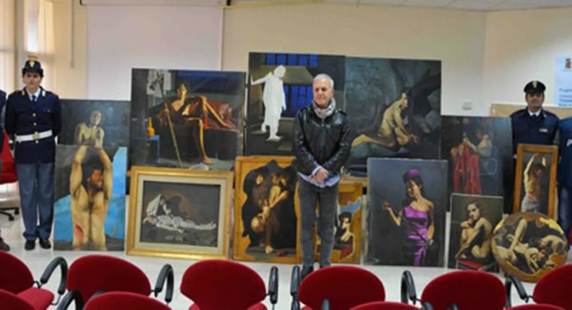 Benevento - Polizia ritrova 13 quadri del pittore Mario Ferrante, rubati nel 1994