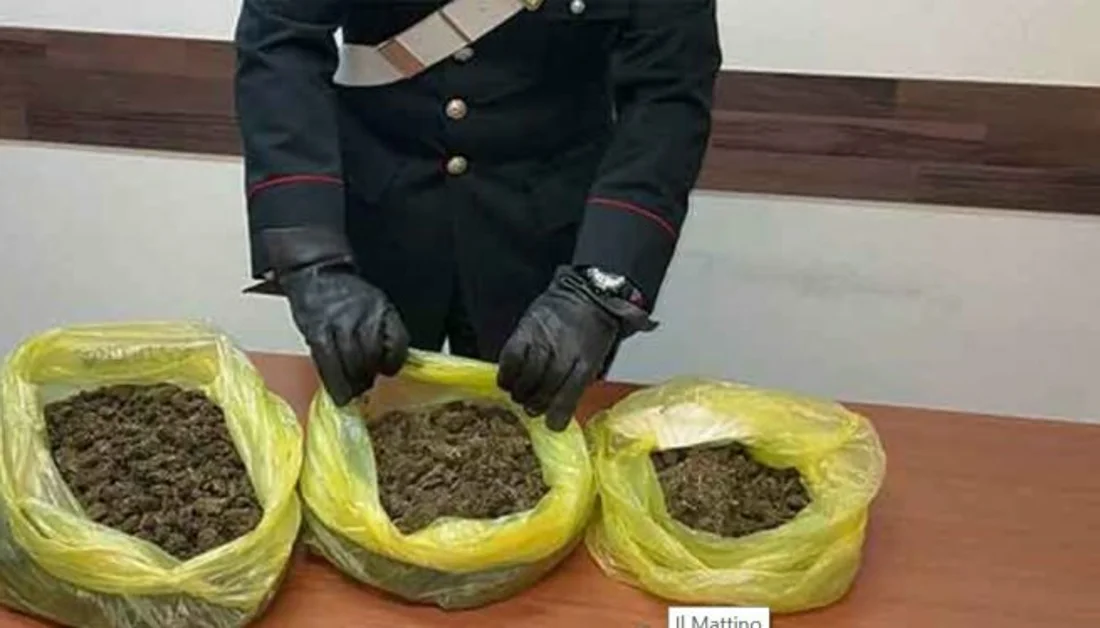 Pompei - Oltre un chilo e mezzo di marijuana e 4mila euro in casa, arrestato 28enne