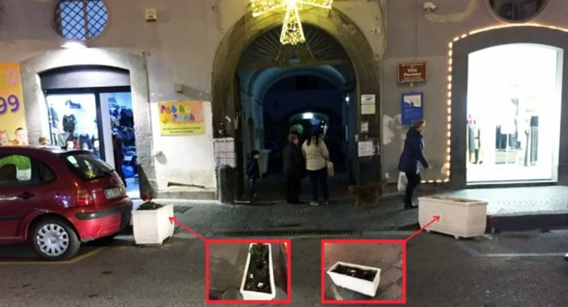 Torre Annunziata - Il "ratto" dei ciclamini: svuotate due fiorire poste all'ingresso del parco di Villa Parnaso