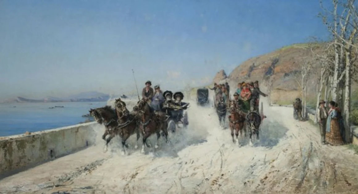 Torre Annunziata - La bretella porto-autostrada esisteva già! La "prova" nel dipinto di Francesco "Lord" Mancini