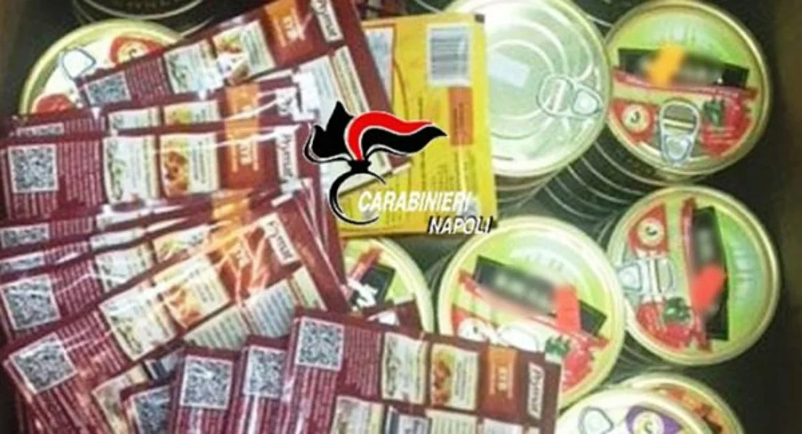 Nola (NA) - Alimenti senza indicazioni in lingua italiana, sequestro dei carabinieri