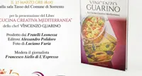 Presentazione del libro dello chef stellato Guarino: a seguire una cena al ristorante di Sorrento