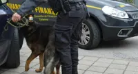 Salerno - Il cane antidroga Zebon della GdF fiuta droga addosso a un uomo di Cava de' Tirreni