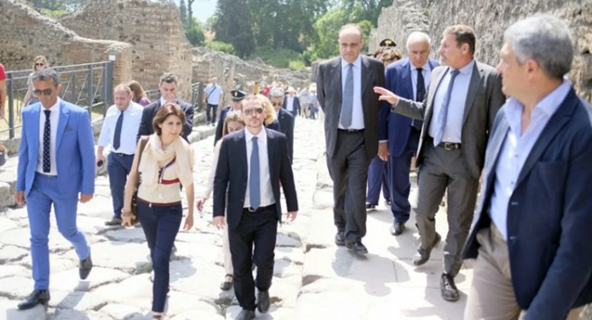 Pompei - Il neo ministro Bonisoli agli Scavi: «Sono la metafora nel nostro patrimonio culturale»