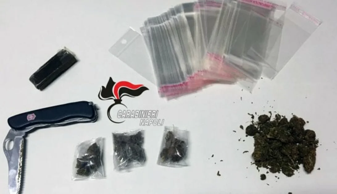 Poggiomarino - Droga, arrestato 22enne. Sequestro di hashish e marijuana 