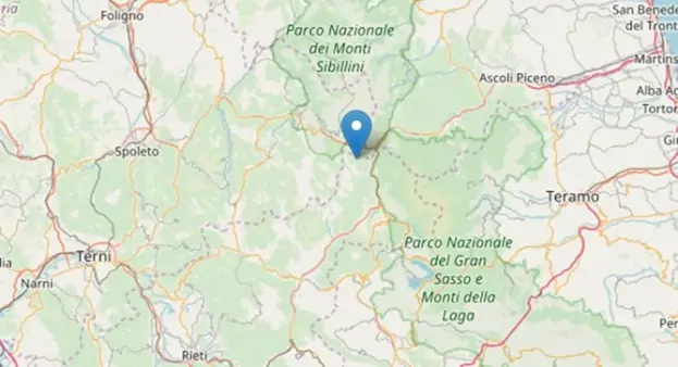 Scossa di terremoto ad Accumoli nel pomeriggio del 23 luglio