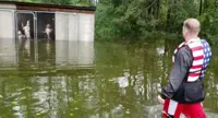 Uragano Florence, reporter salva sei cani intrappolati in una recinzione. IL VIDEO