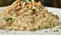 Risotto pinoli e funghi 
