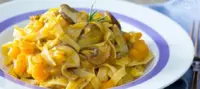 Pasta zucca e funghi 