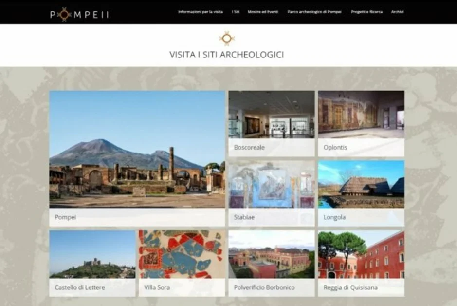 Il nuovo sito internet del Parco Archeologico di Pompei