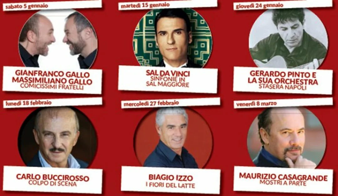 Torre Annunziata - Rassegna teatrale, il cartellone: Buccirosso, Casagrande, Izzo, Sal Da Vinci e i fratelli Gallo
